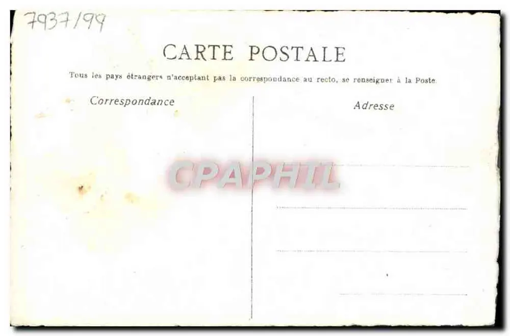 Flores secas — Boas-vindas do ano novo — Carte postale Bilhete postal antigo 7937/99 - Verso