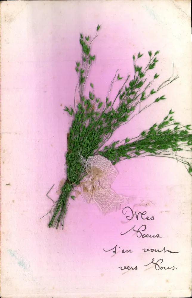 Bouquet de brins d'herbe — éditeur IMPRIMÉ SUR LA CARTE : FABRICATION FRANÇAISE - Frente