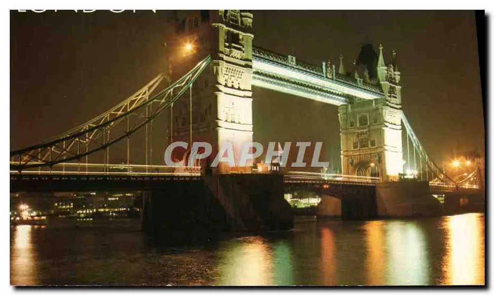 Tower Bridge zur Nacht — Photographie von J. Arthur Dixon — PLO 00438 - Vorderseite
