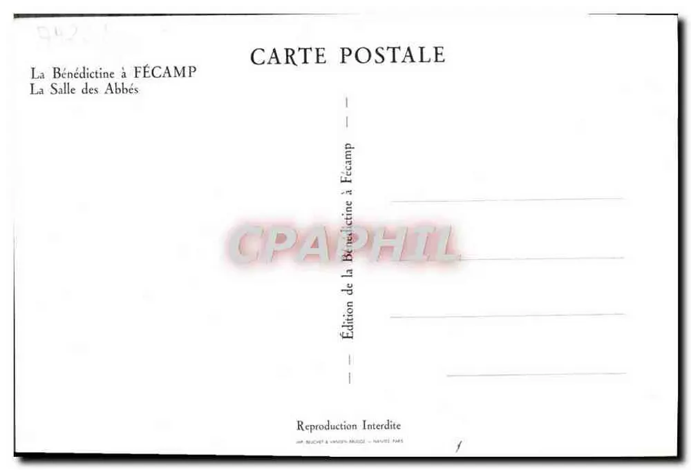 Die Abtei der Abtei von Fécamp — Edition der Bénédictine in Fécamp - Rückseite