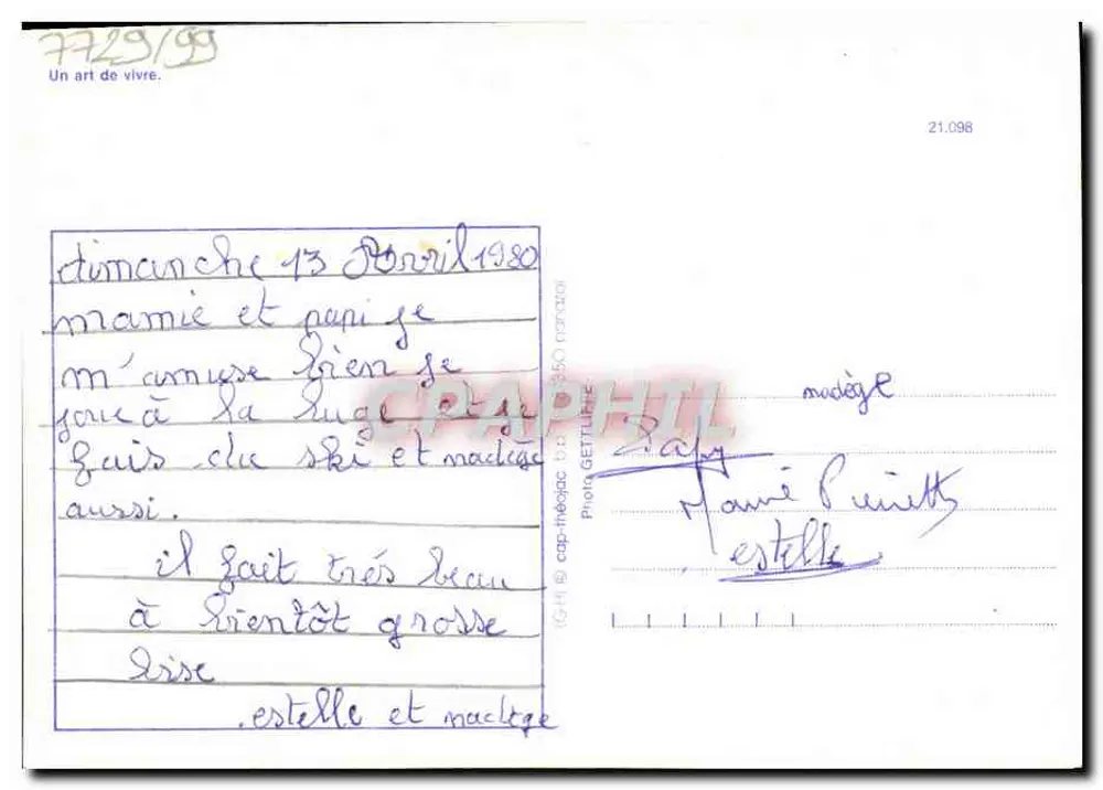 Um arte de viver — Iris — n° 7729/99 - Verso