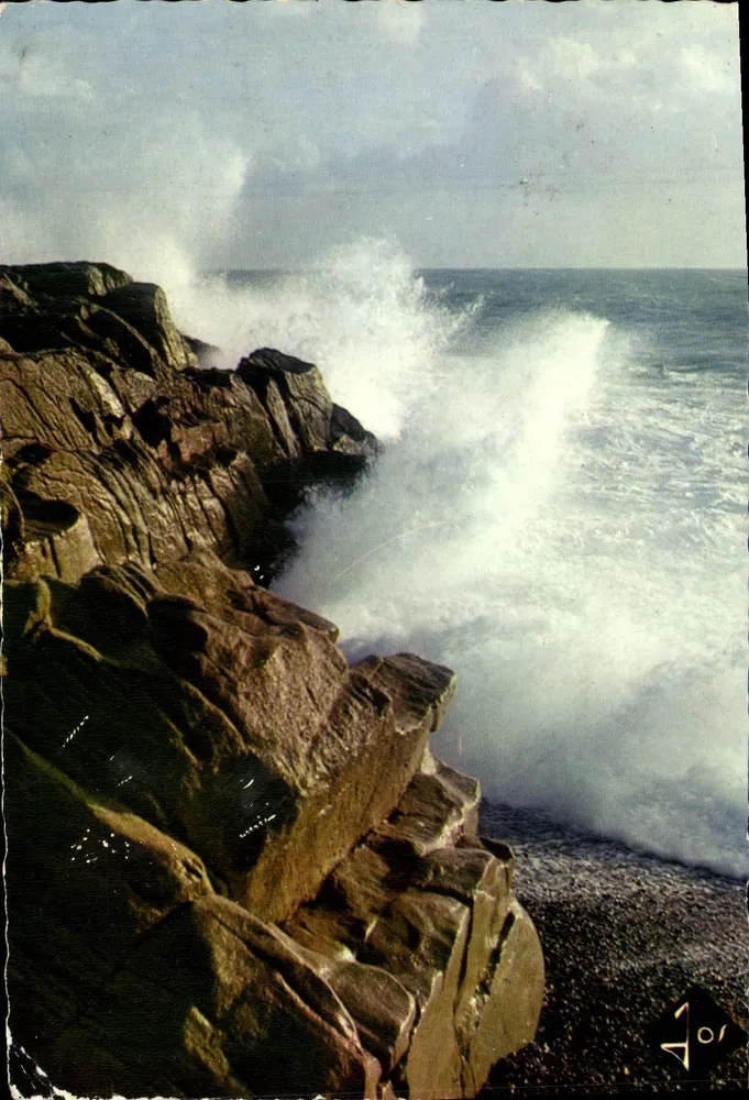 Brechende Welle an der bretonischen Küste — La Bretagne en couleurs, MX 3715 — Éditions d'Art Jos, Mexichrome - Vorderseite