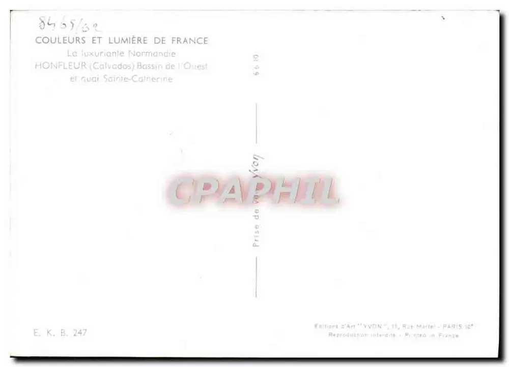 Honfleur — West Basin und Sainte-Catherine-Kai — Éditions d'Art YVON - Rückseite