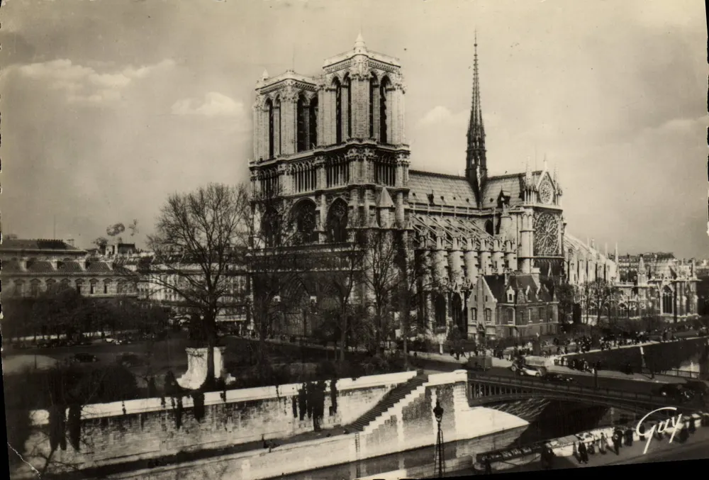 Notre-Dame de Paris — Überblick von der Südseite — André Libconve, Verleger - Vorderseite