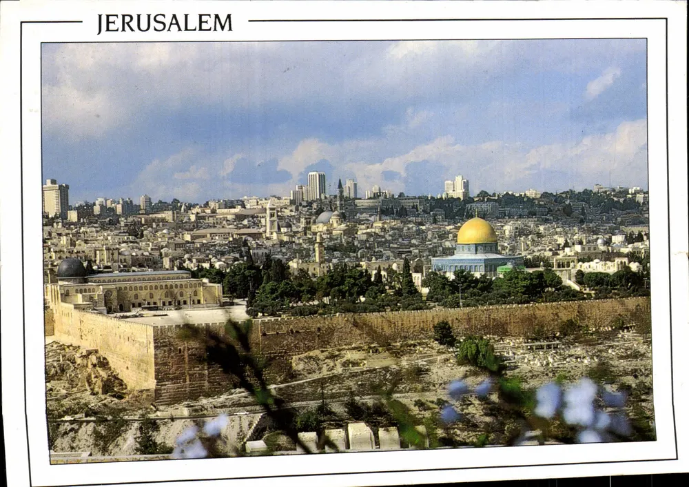 Jerusalém — vista da cidade antiga do monte do Templo — editada por Palphot Ltd - Frente