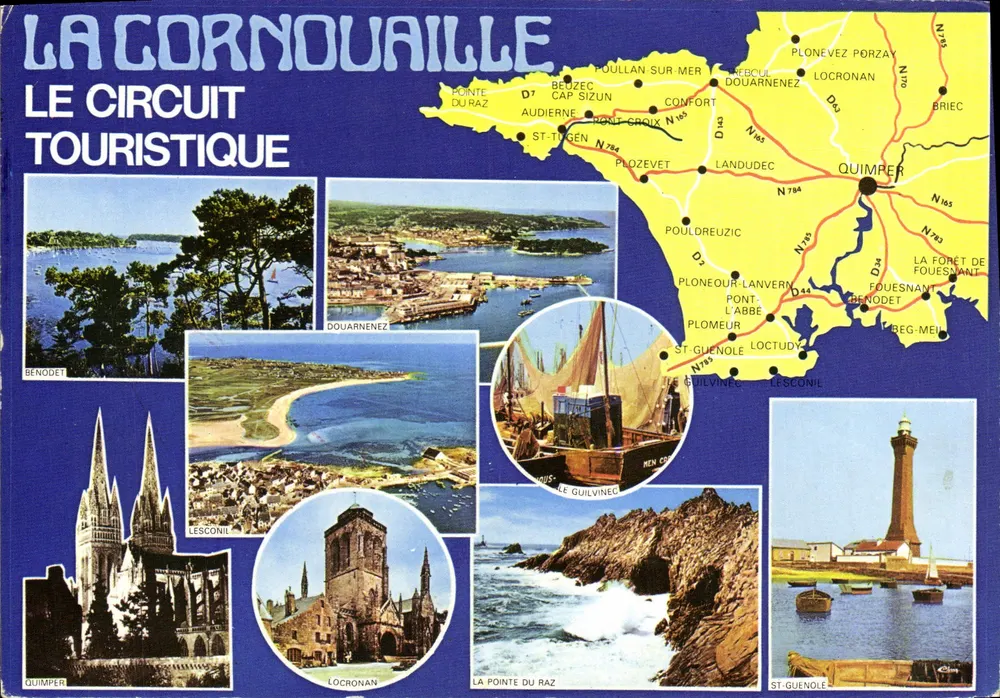 La Cornouaille — Le Circuit Touristique — Éditeur : Combière Imprimeur Mâcon - Frente