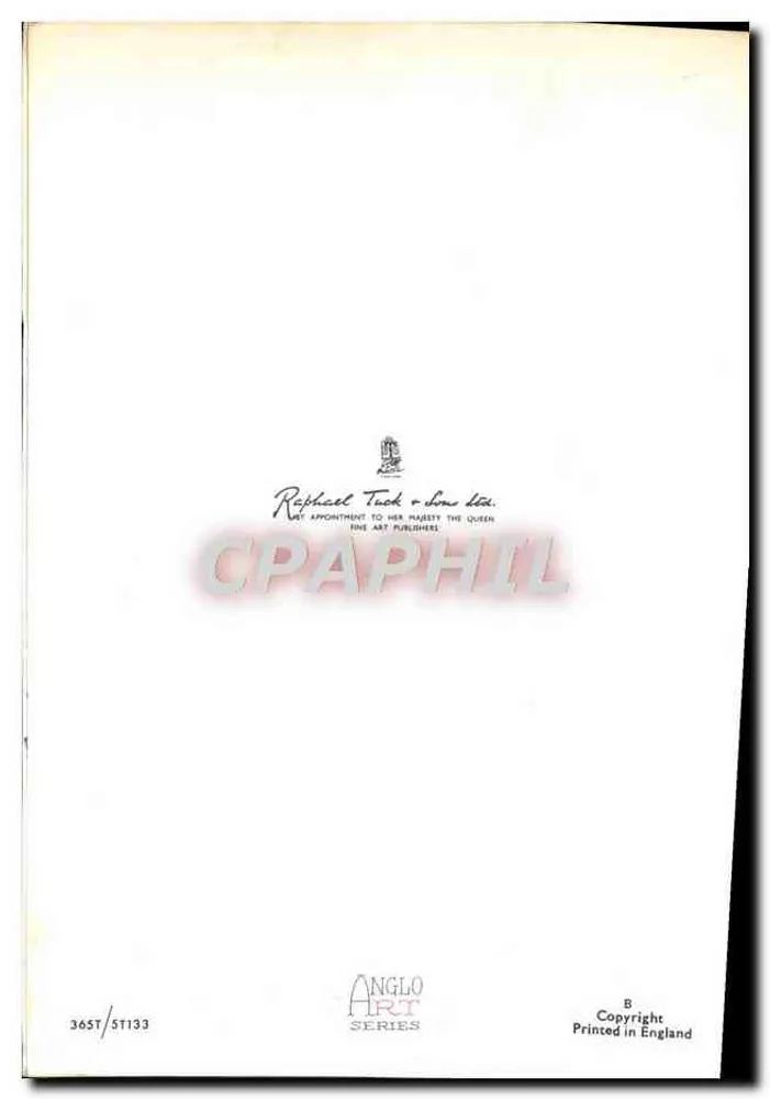 Porto de recreio com barcos a vela — Raphael Tuck & Sons Ltd. — Série Anglo Art, n° 3657/ST133 - Verso