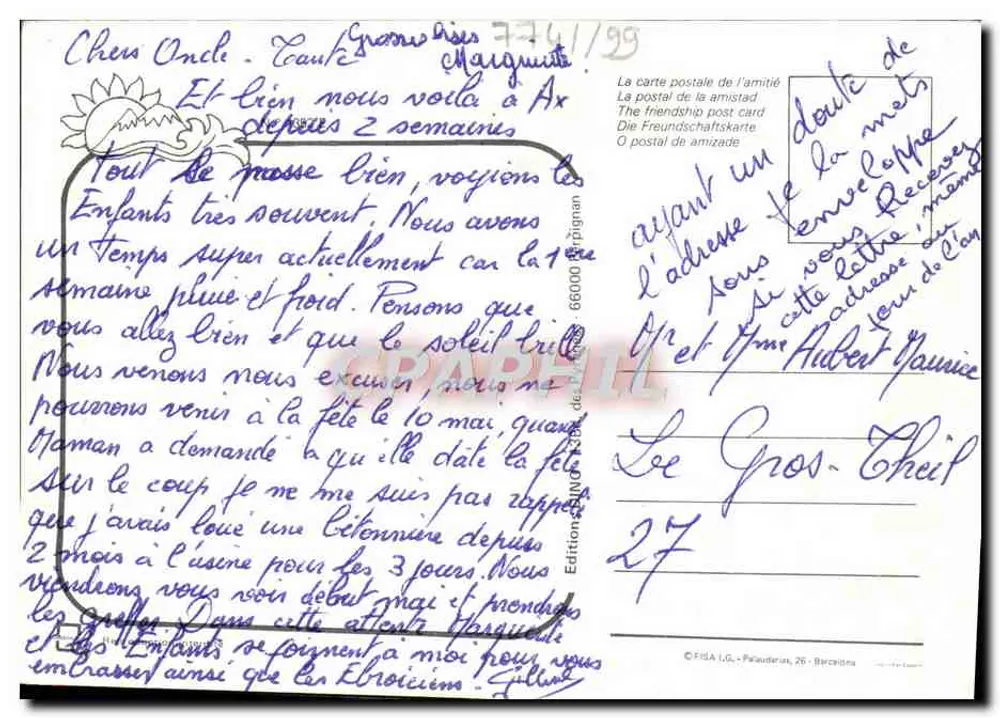 हमारे क्षेत्र में मछली पकड़ना — संस्करण I.D.G., पालाउटोर्डर, 26 - बार्सिलोना - पीछे