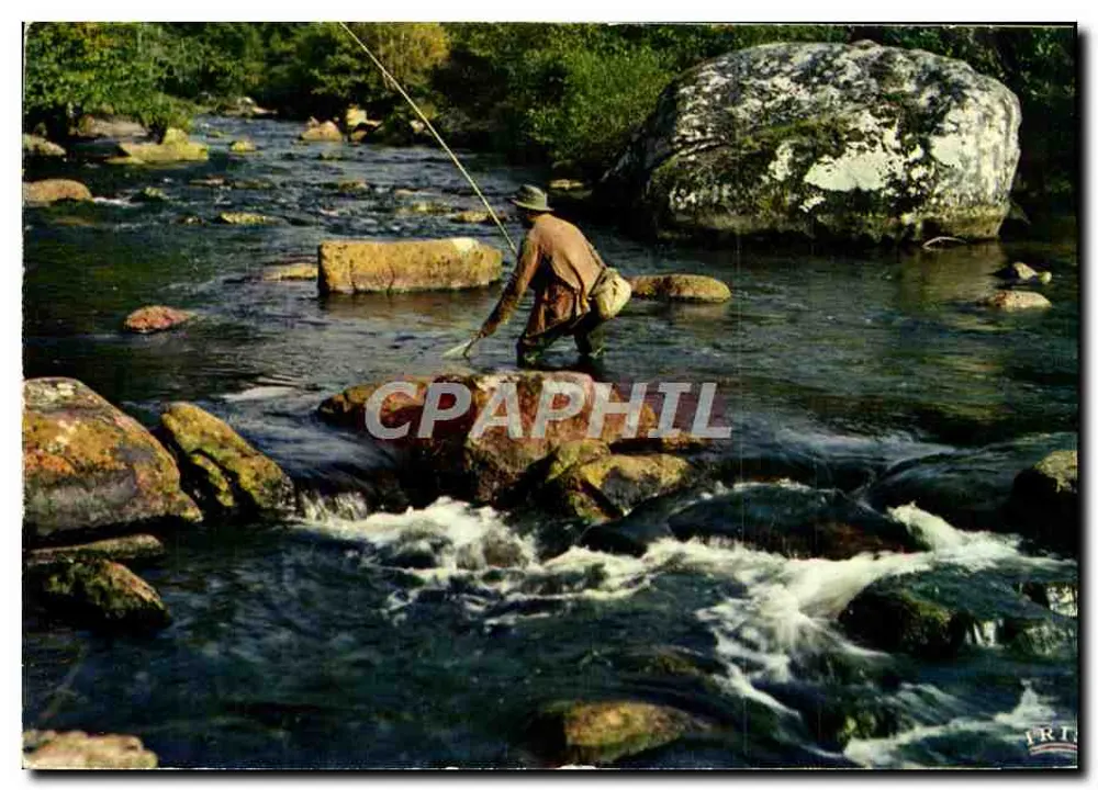Vallee de la Vézère — O pescador de trutas — Editions Schubert - Frente