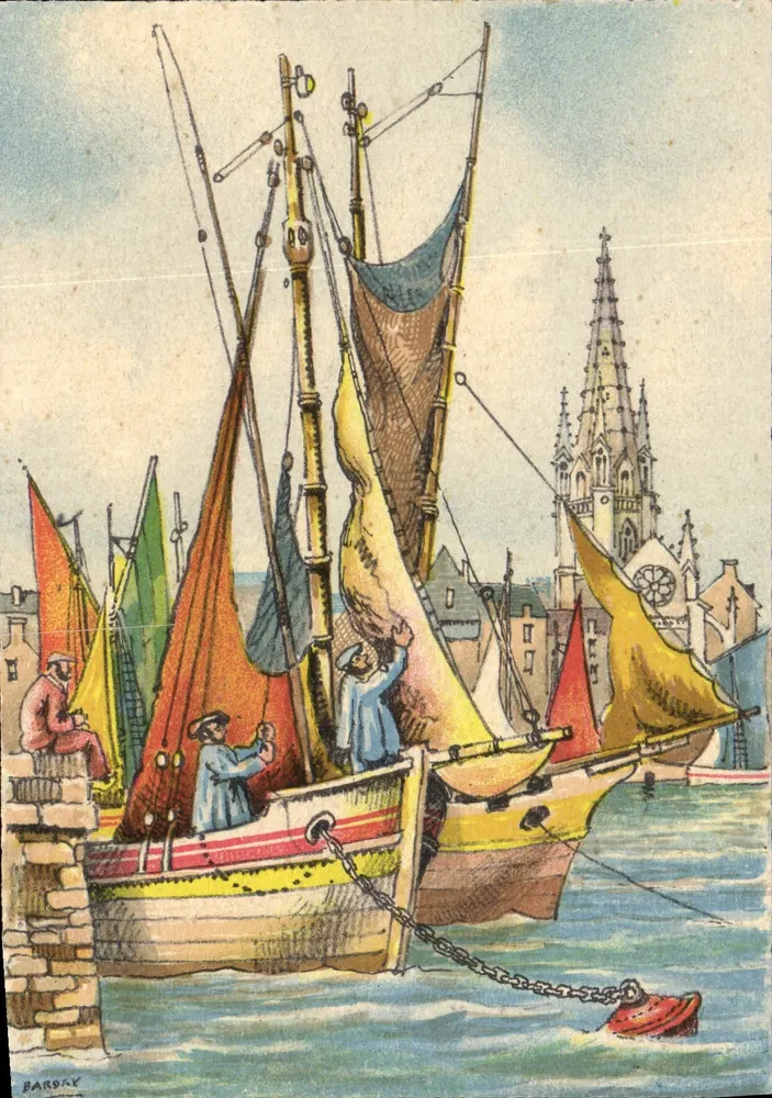 Porto de Nantes — vista de barcos a vela — editor Bardky - Frente