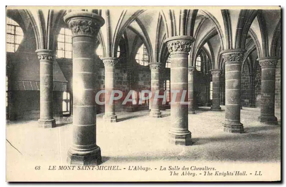 Mont Saint-Michel - Die Abtei - Die Rittersaal - Vorderseite