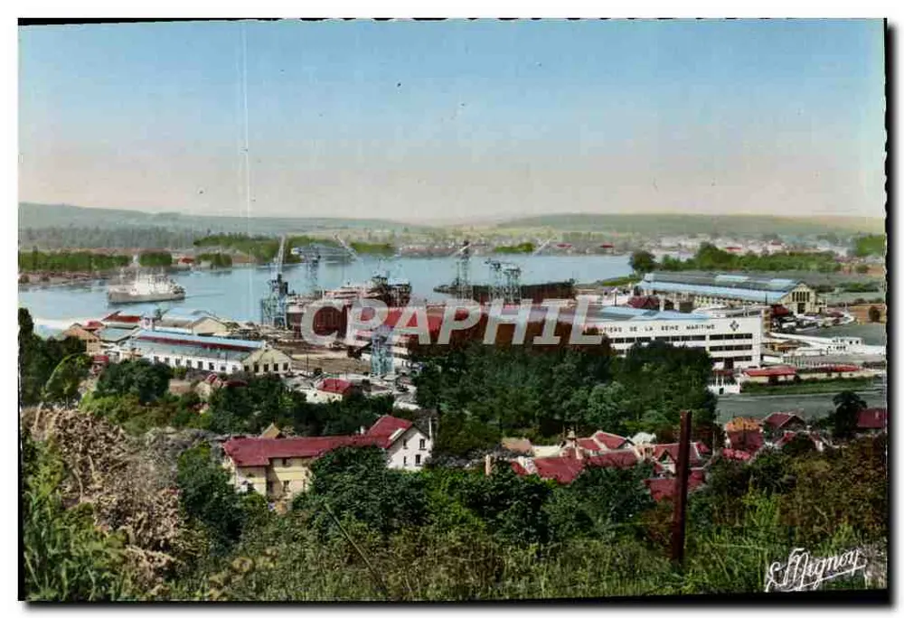 Schiffsbauplätze der Seine Maritime — Allgemeiner Blick — Verlag E. Mignon, Villeneuve-la-Guyard - Vorderseite