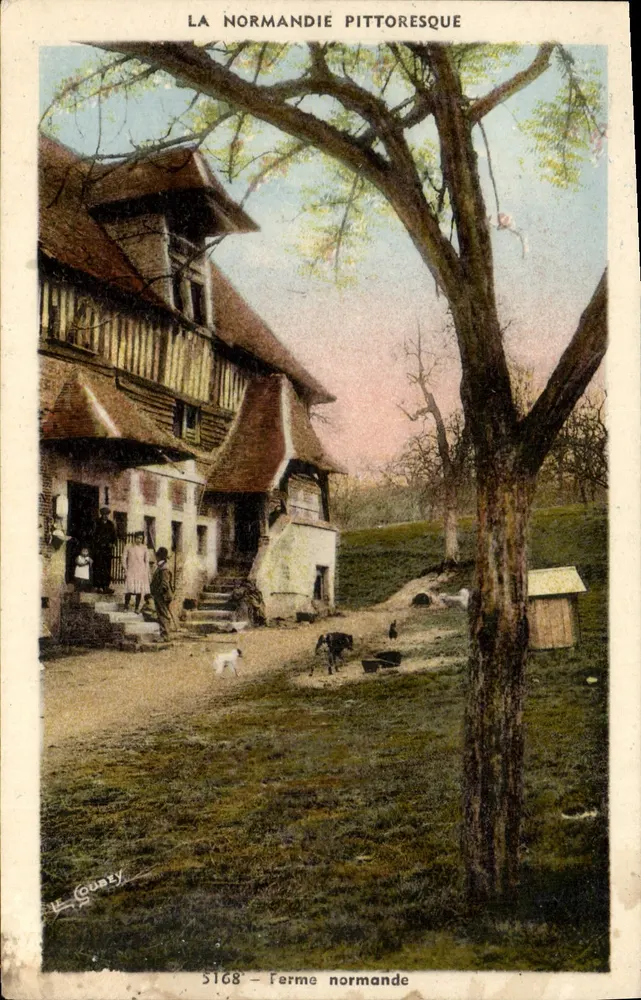 Normannische Farm — pittoreske Normandie — Le Goubey, Nr. 5168 - Vorderseite