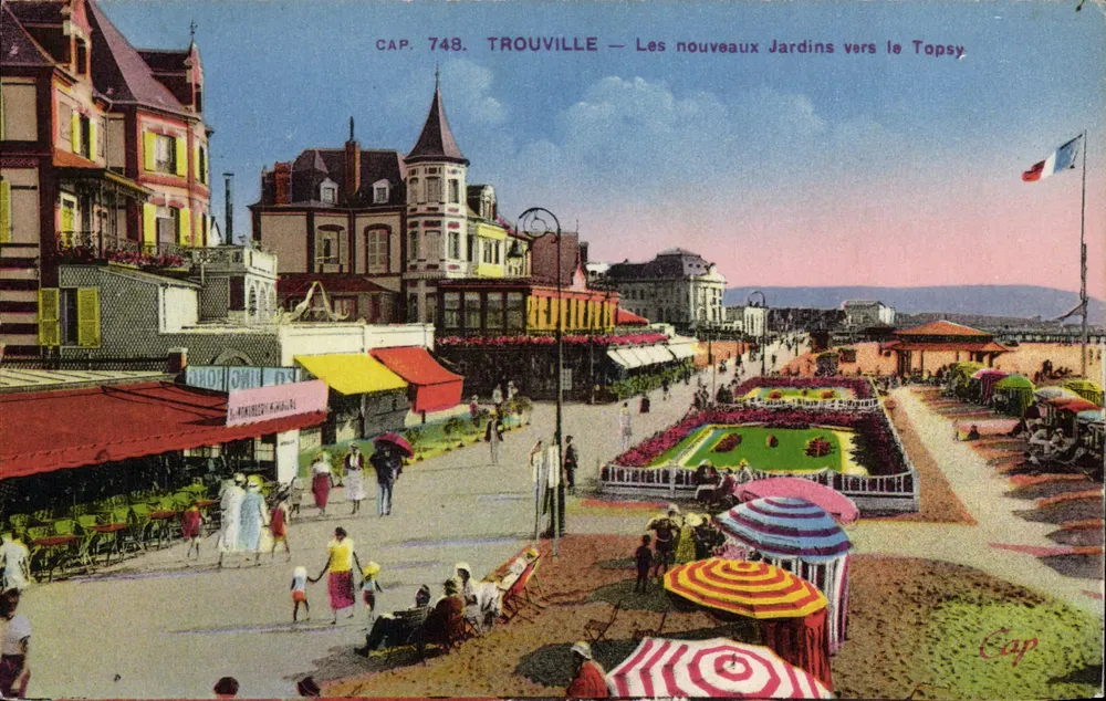 Trouville — Die neuen Gärten in Richtung Topsy — CAP. 748 - Vorderseite
