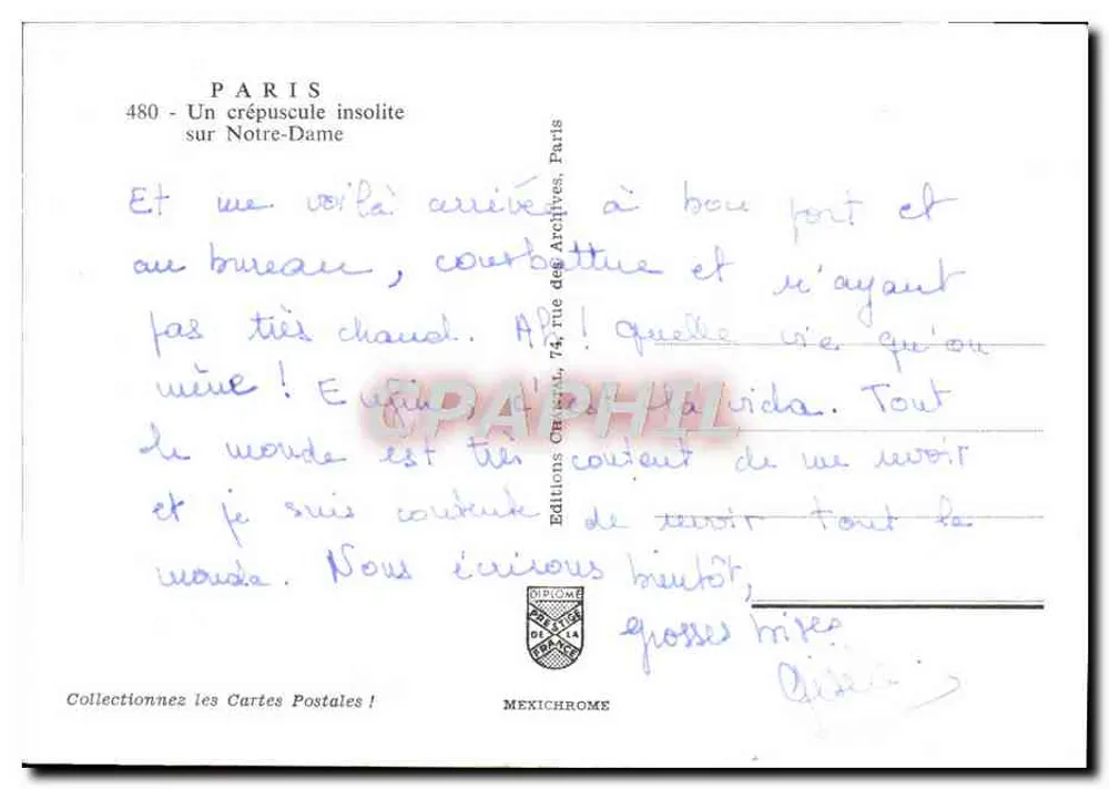 Notre-Dame de Paris — Ein ungewöhnlicher Abend — Éditions Diplôme, Paris - Rückseite
