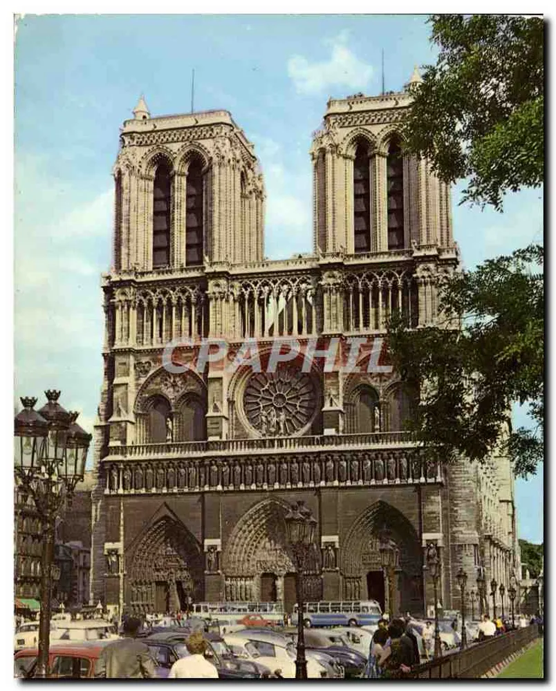 Nossa Senhora de Paris — vista da fachada — editor não indicado, número de série não visível - Frente