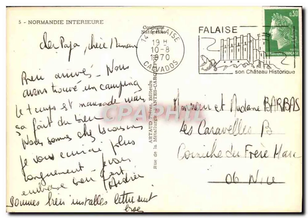 Normandie Intérieure — Illustrierte Ansichtskarte — Verlag Artaud, n°5 - Rückseite