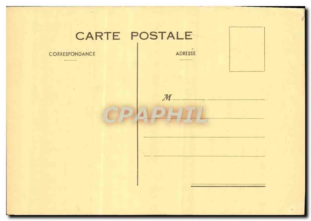 Retrato de um homem com turbante — gravura assinada 'Luc' — carta postal - Verso