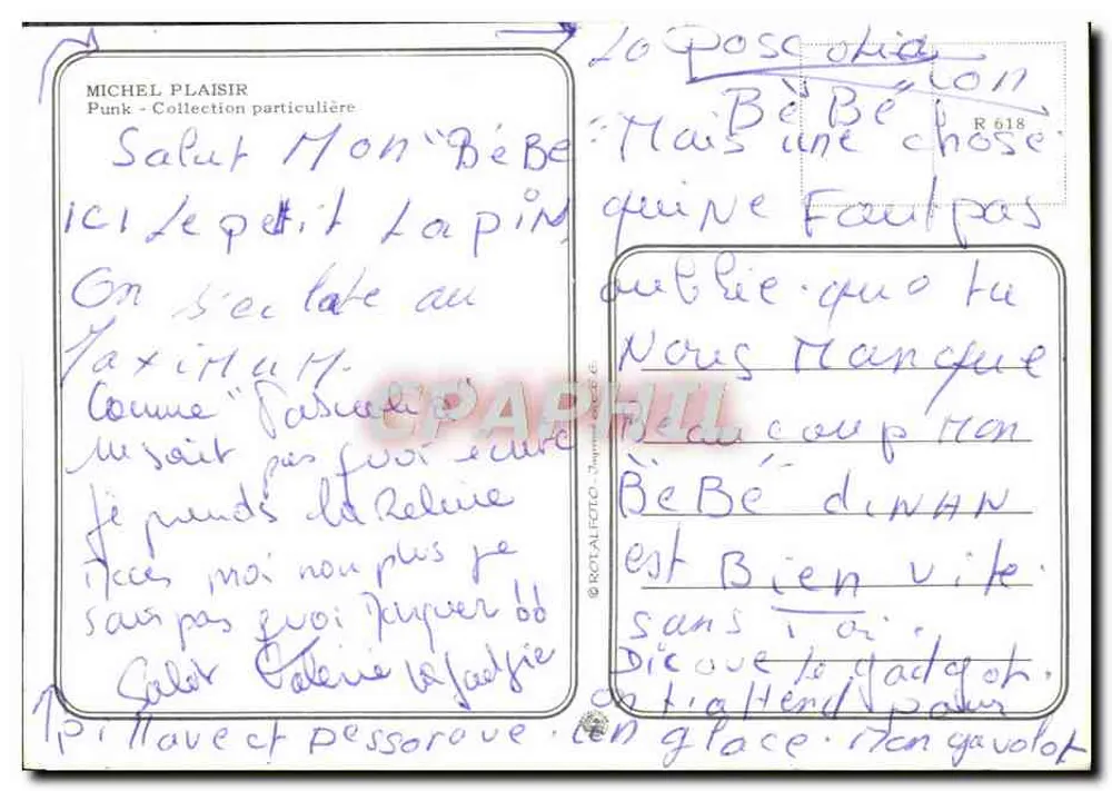 Jovem com cabelo zebra — estilo punk — coleção particular Michel Plaisir - Verso