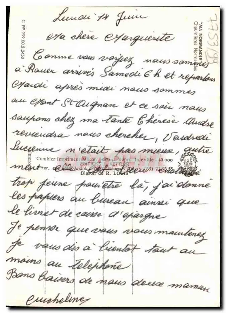 Chaumière Normande — Chaumière Normande — Ediciones R. Louis - Reverso