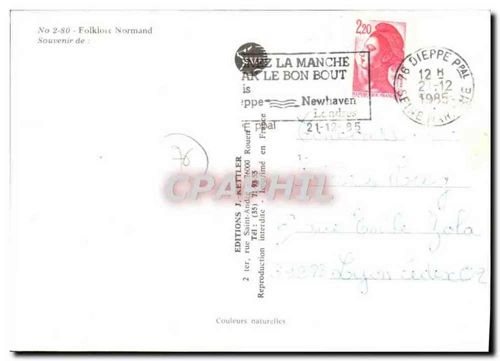 Folklore Normando — No 2-80 — Edições J. Kettler - Verso