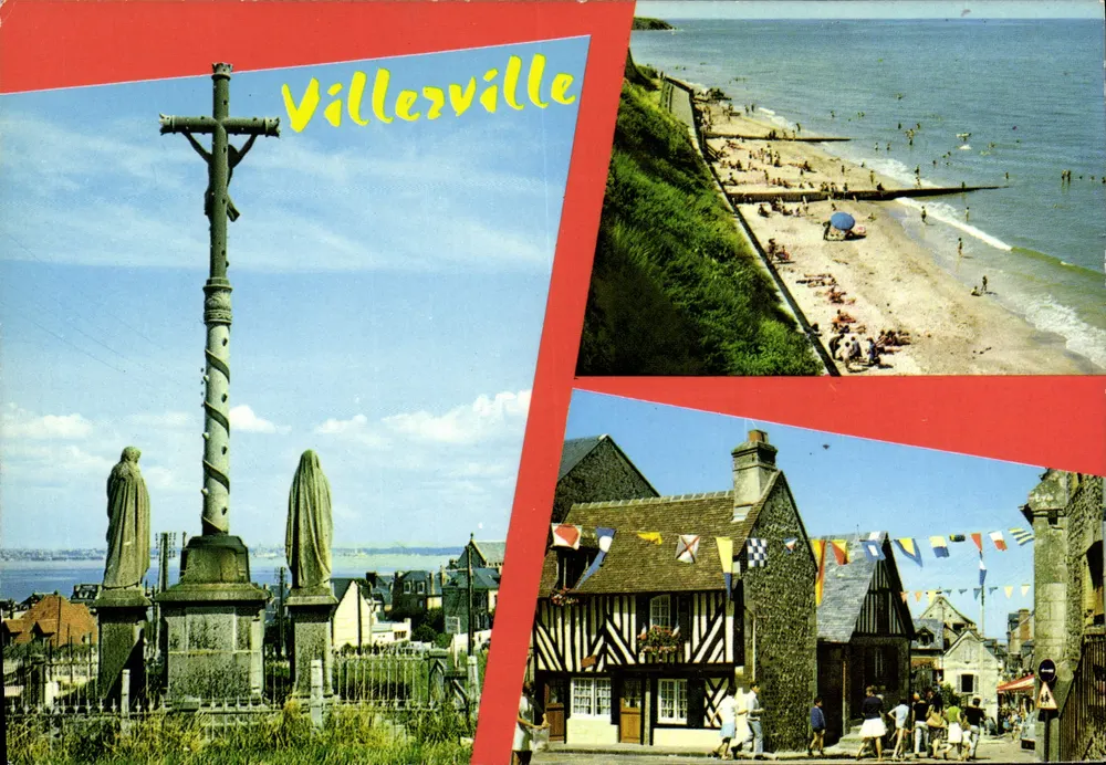 Villervville — Allgemeiner Blick, Calvary und Strand — Éditions 'La Cigogne' Rouen - Vorderseite