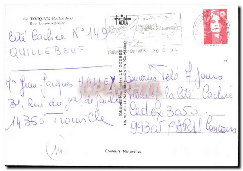Rue de la Cité Cachée — Truilly-sur-Mer — Éditions Normandes Le Goubey - Rückseite
