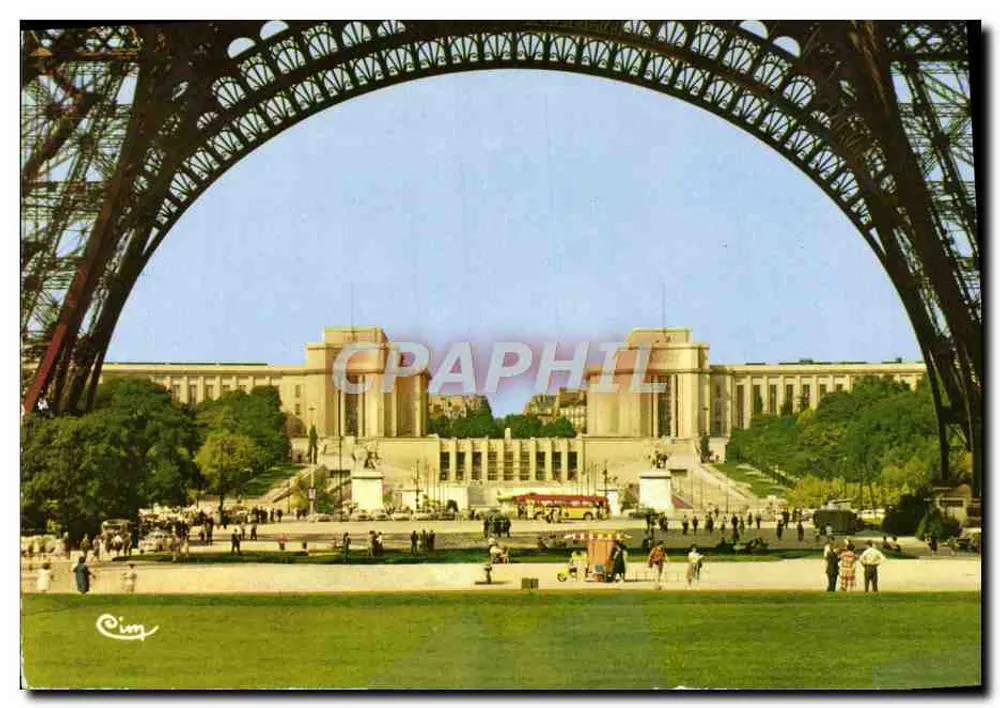 Paris - Das Trocadéro und seine Gärten — Ansicht unter dem Triumphbogen — Verlag Cim - Vorderseite