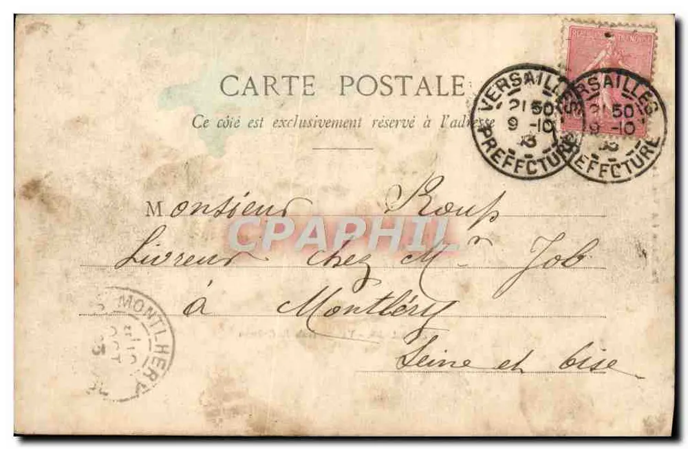 Versailles - Visão geral do Castelo — editor M. M. M. (verso) n° 150 - Verso