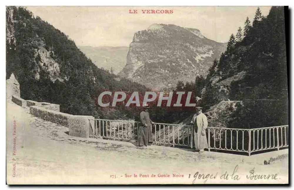 Le Vercors — Gorges de la Bourne — Collech P. Petrouze, Valence, n°275 - Vorderseite