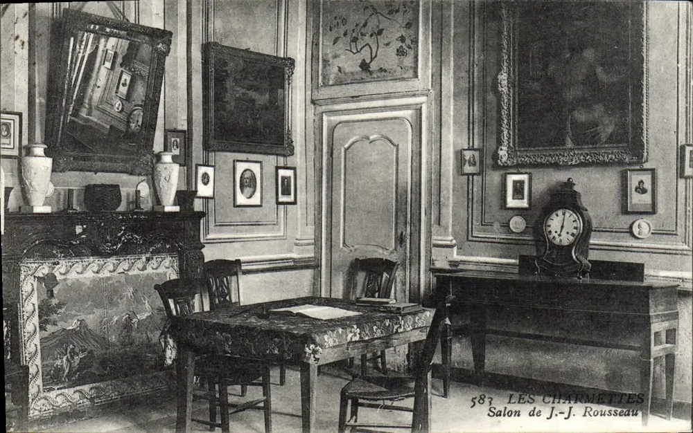 Salón de J.-J. Rousseau — Les Charmettes — Editor Reynaud, n° 583 - Anverso