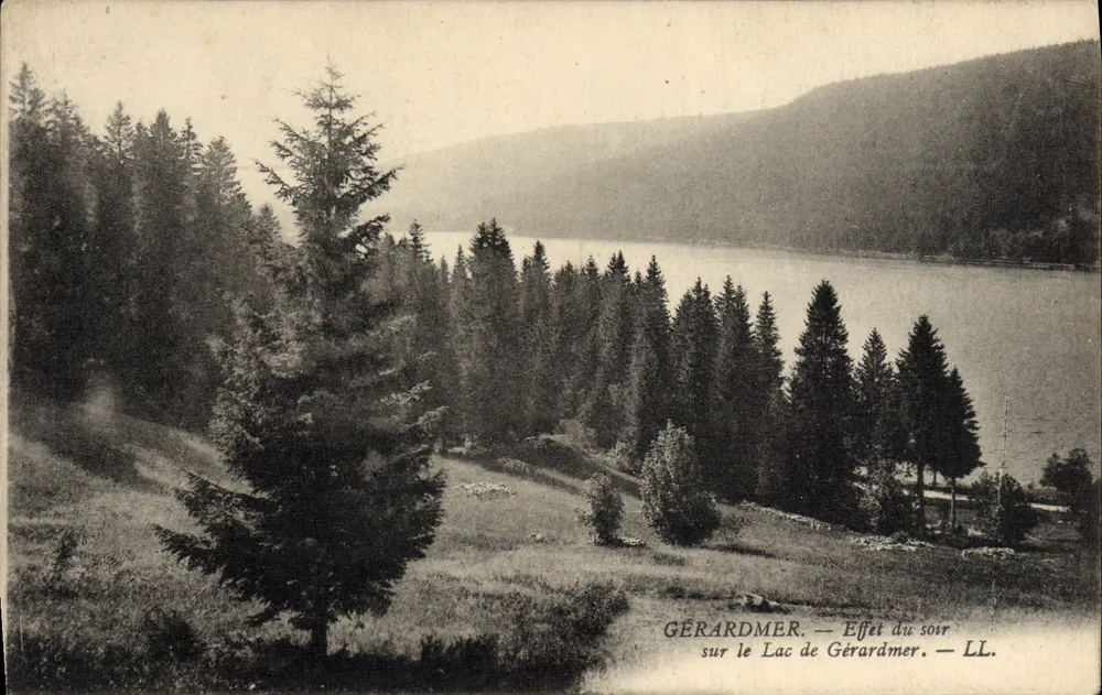 Gérardmer — Effetto del tramonto sul Lago di Gérardmer — LL - Recto
