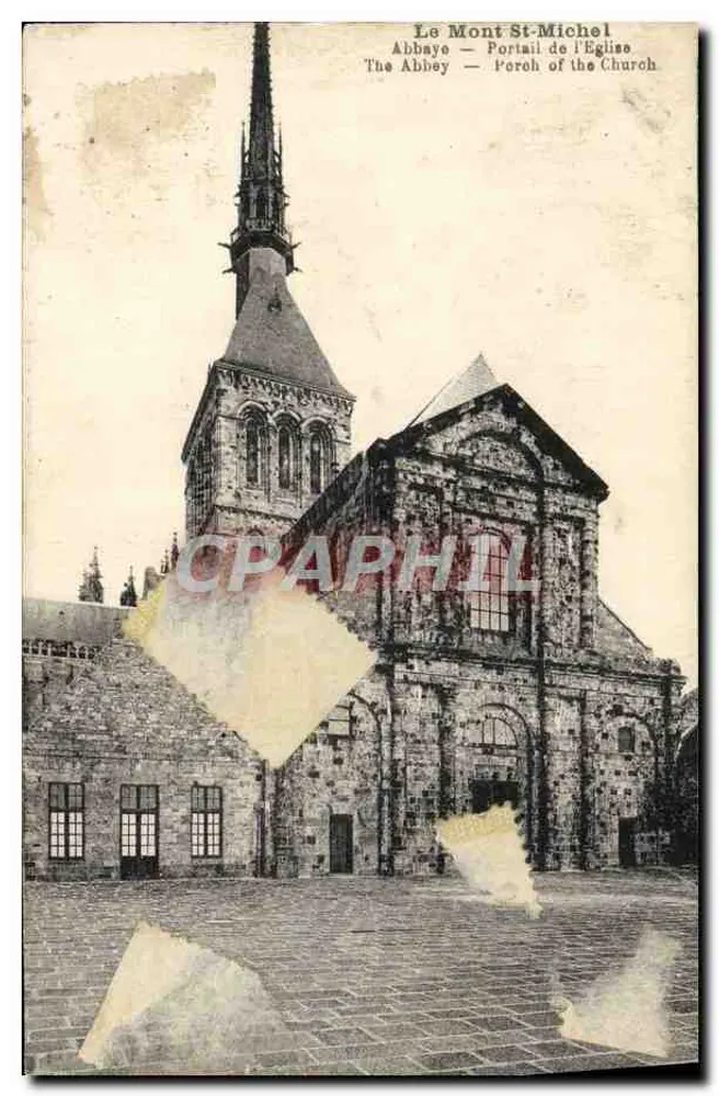 Mont Saint-Michel — Portal der Kirche - Vorderseite