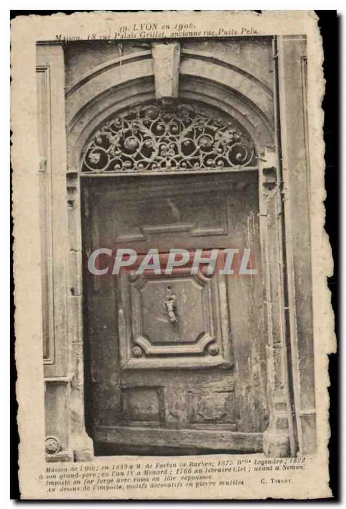 Haus der Otie — Lyon, Straße Palais Grillet — C. Tissor - Vorderseite