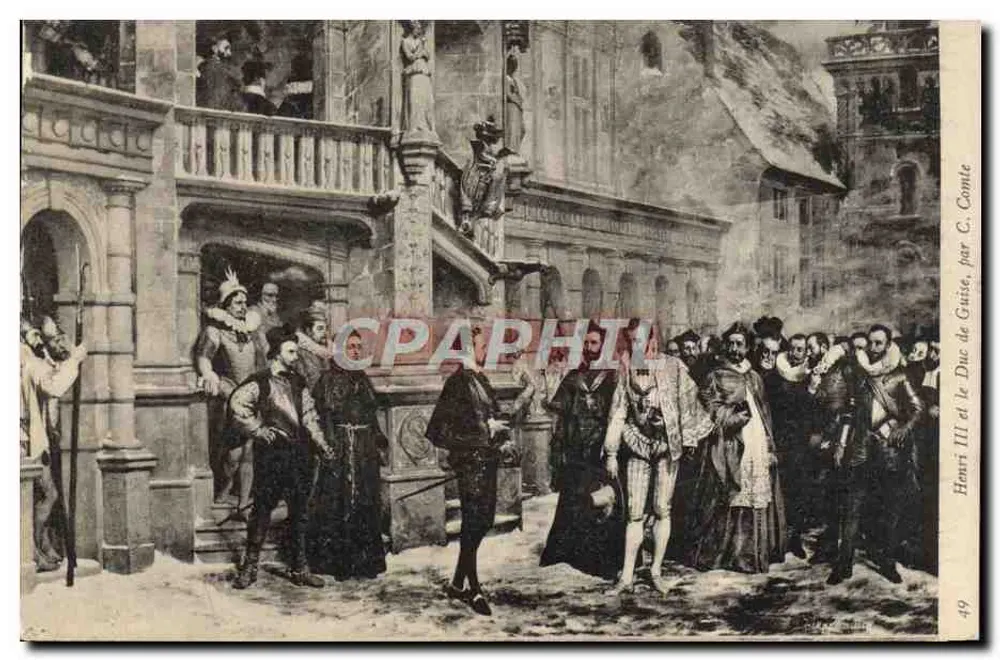 Henri III e o Duque de Guise — por C. Comte — n°49 - Frente