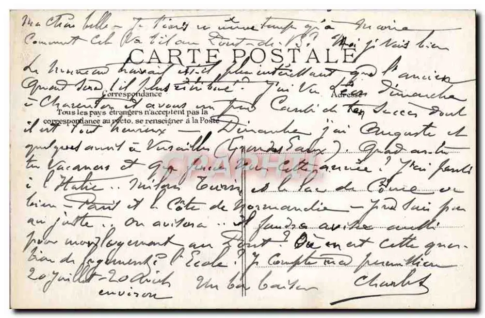 Versailles — Il Grand Trianon — La cornice — Editore Véron & Cie, n°70 - Verso