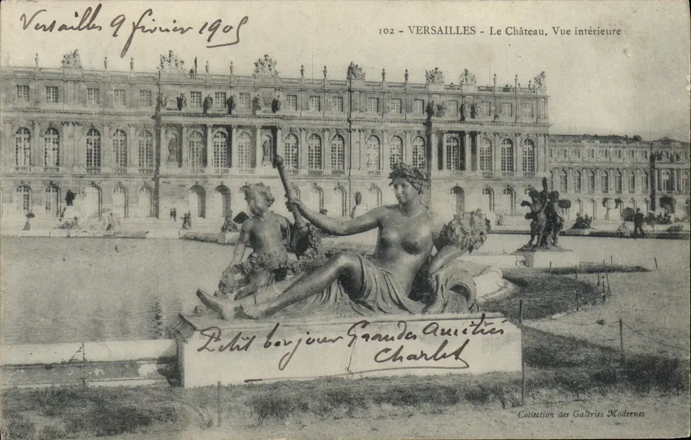 Versailles - O Castelo. Vista interior — Coleção das Galerias Modernas, n° 102 - Frente