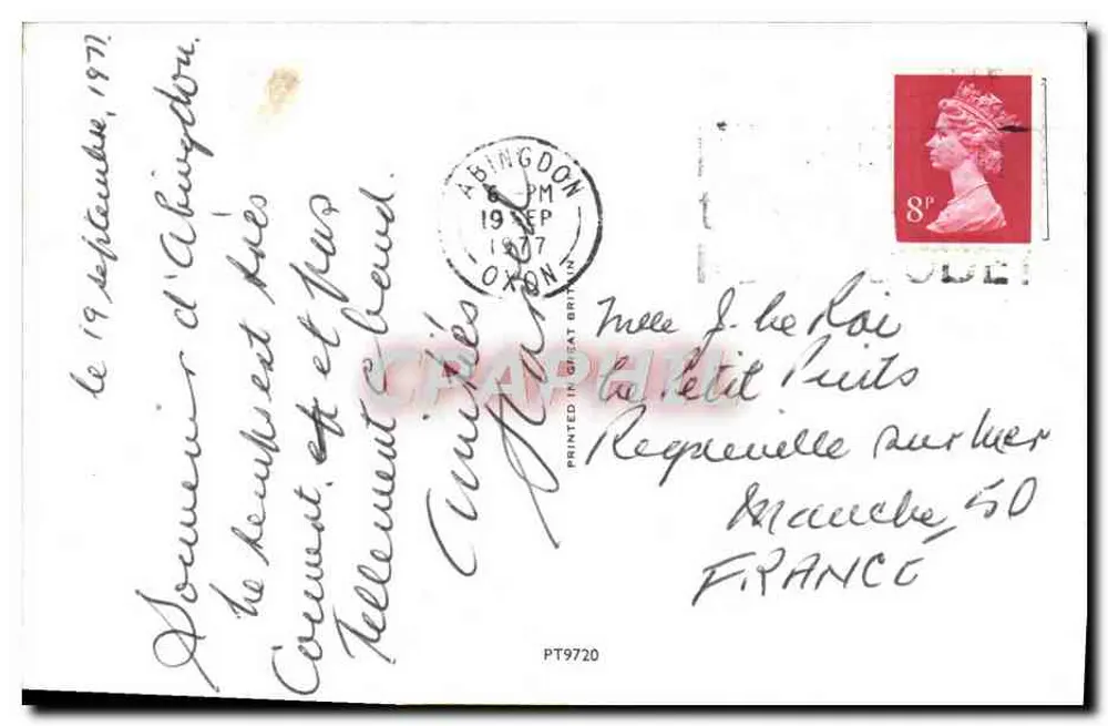 O vale do Tâmisa — cartão postal ilustrado — editor não visível - Verso