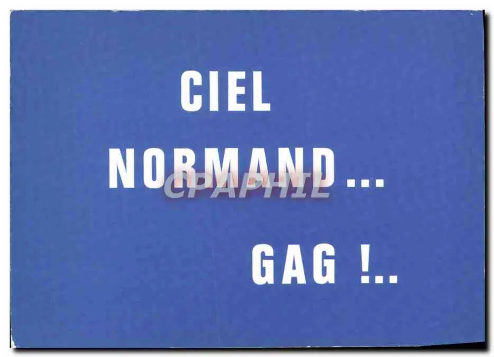 Céu normando... gag !... — Éditions Normandes LE COUBÉY, Carentan - Frente