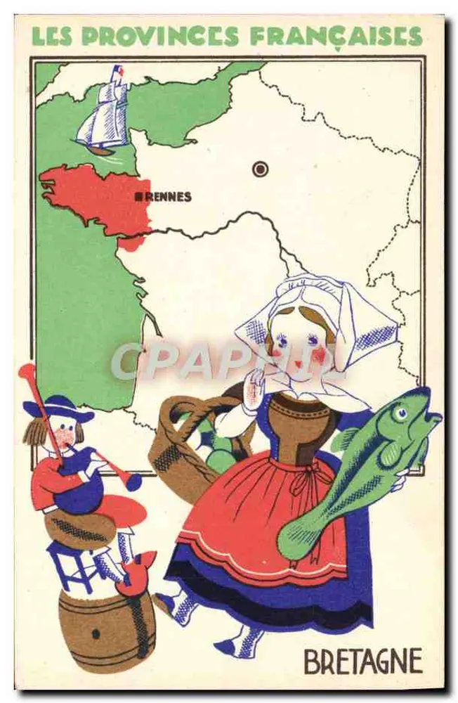 Bretanha — Província francesa — Edição especial dos Produits Éclipse - Frente