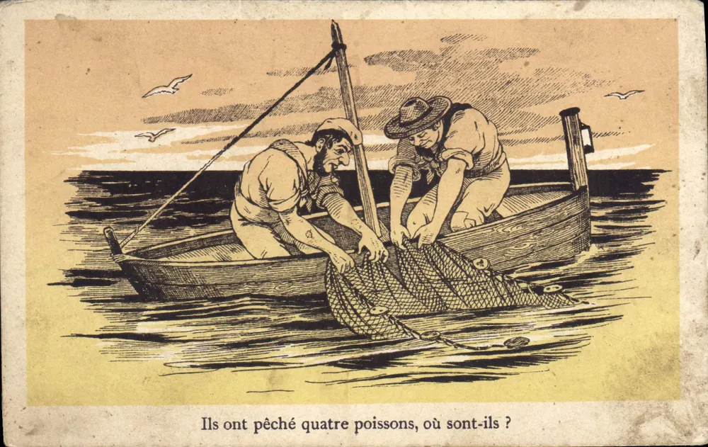 Pêcheurs avec leur filet — scène de mer — éditeur : La Belle Jardinière, Lille - Vorderseite