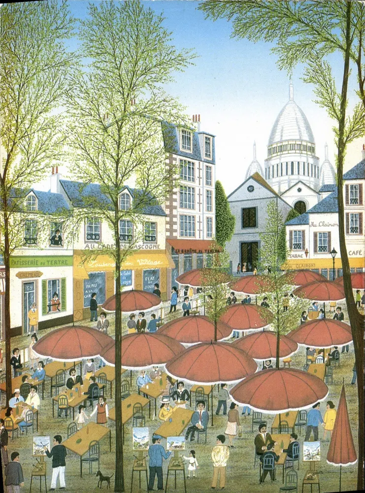 Die Place du Tertre — Paris — Fanch Ledan (geboren 1949) - Vorderseite
