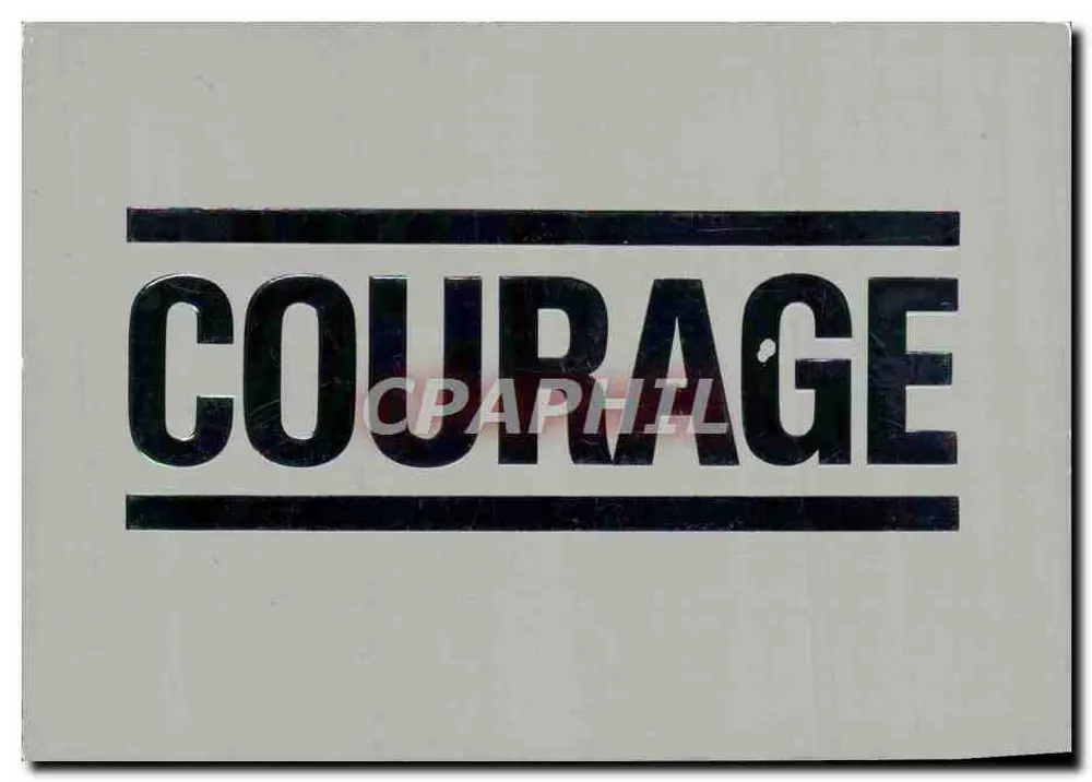 Courage — Palavra de incentivo — V.I. Carta postal - Frente