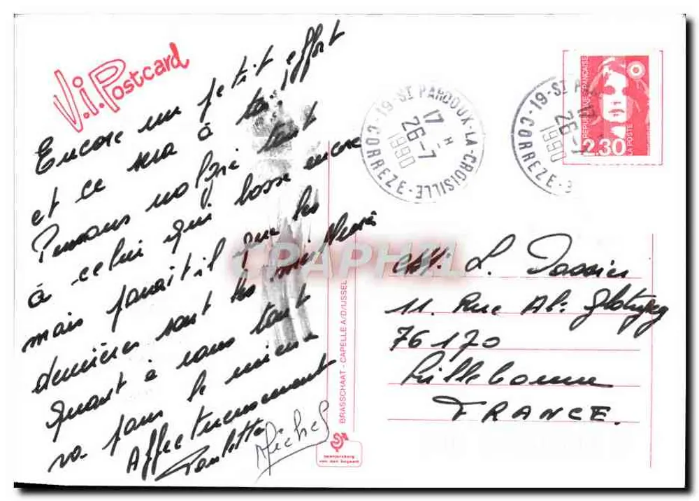 Courage — Palavra de incentivo — V.I. Carta postal - Verso