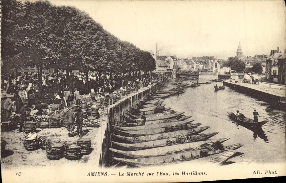 Amiens — Der Markt am Wasser, die Hortillons — ND. Phot. Nr. 65 - Vorderseite