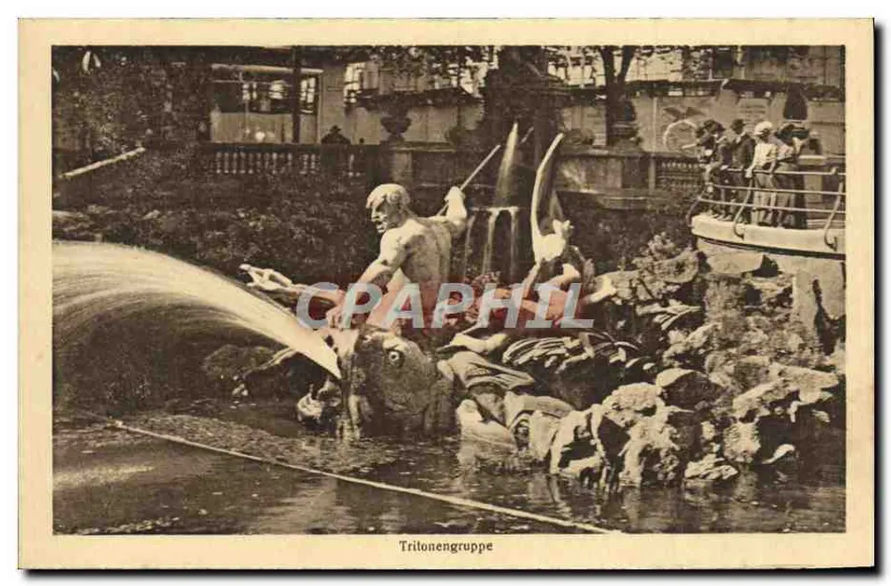 Tritonengruppe — Fontaine de Tritons — unbekannter Verlag - Vorderseite