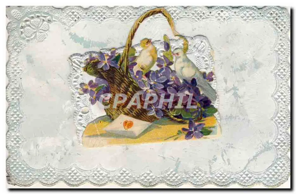 Bouquet de violettes et oiseaux — editor não identificado - Frente