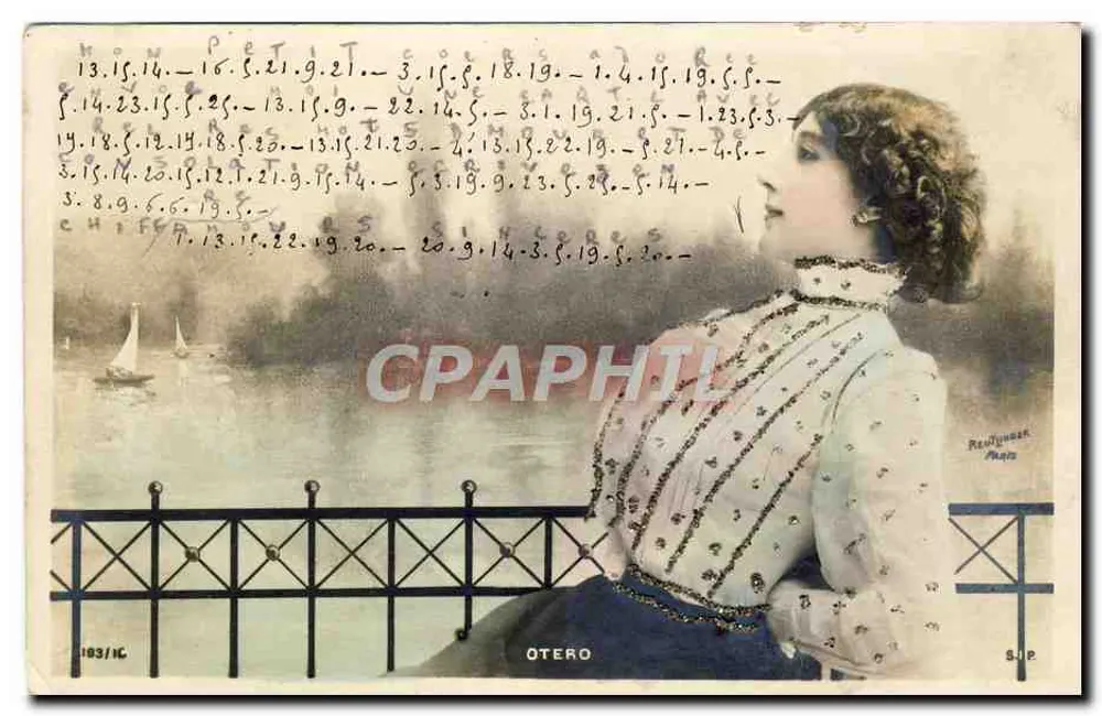 Frau am Rand eines Sees — Verlag OTERO, Nr. 183/1C - Vorderseite