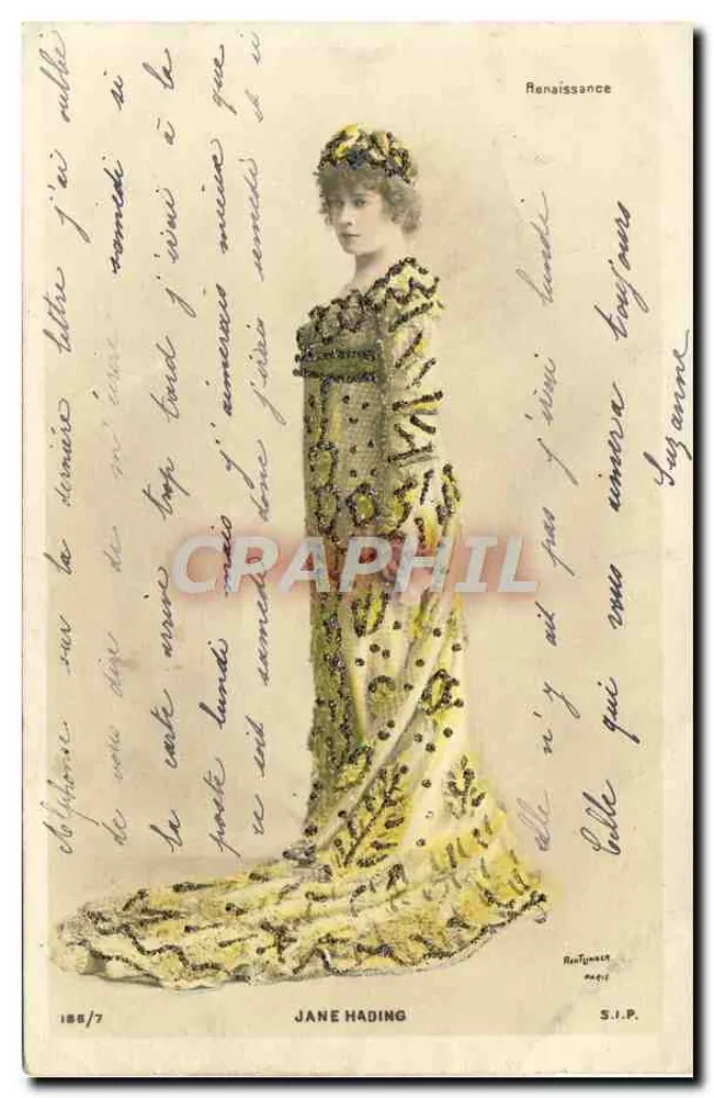 Jane Hading — Renaissance — S.I.P. n° 186/7 - Vorderseite