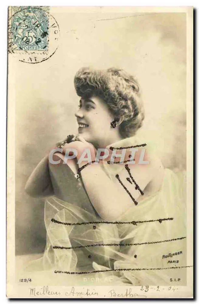 Frau im Abendkleid — D'ORAC — Reulinger Paris S.I.P. n°129/4 - Vorderseite